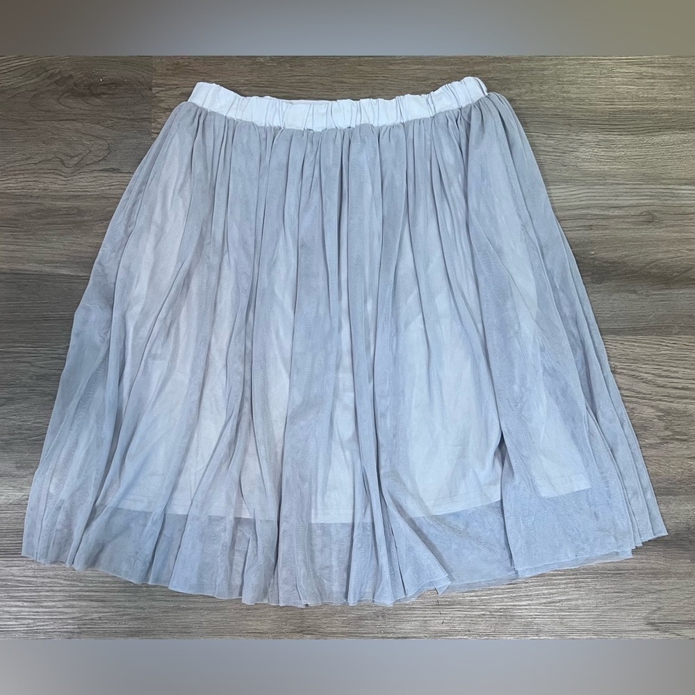 Earth Music & Ecology Gray Midi Tulle Skirt